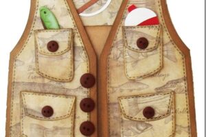 Fishing Vest Card SVG Card