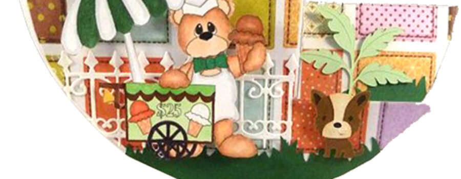 Bear W Ice Cream Digital Stamp Card